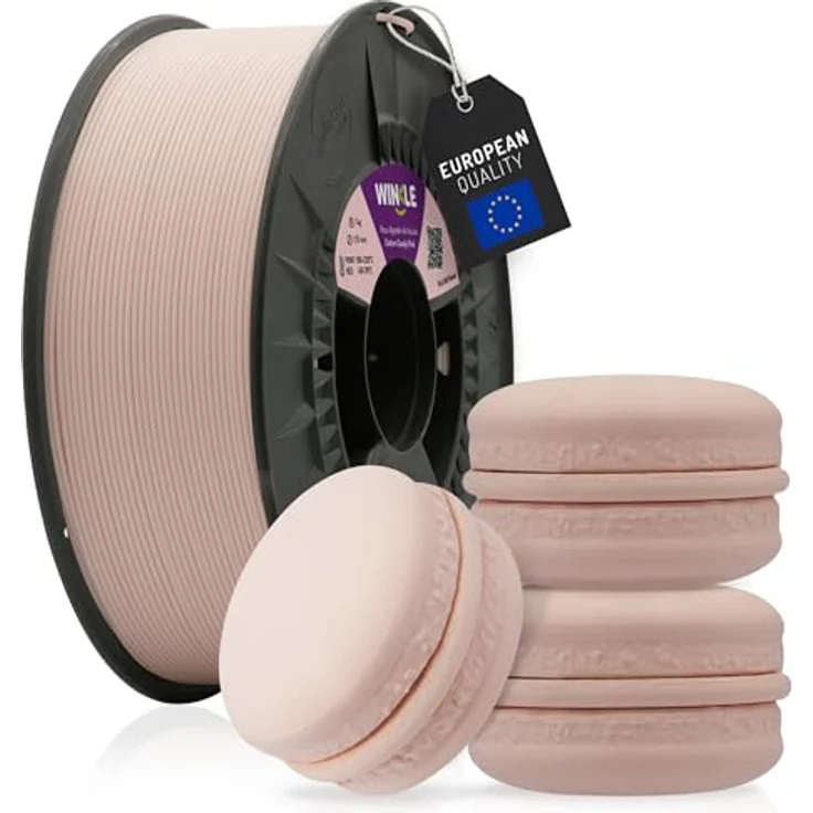 WINKLE PLA HD Pastell-Filament 1.75mm Zuckerwatte Rosa, 300g Spule, kompatibel mit FDM Druckern, Maßgenauigkeit +/- 0.05mm – Bild 1