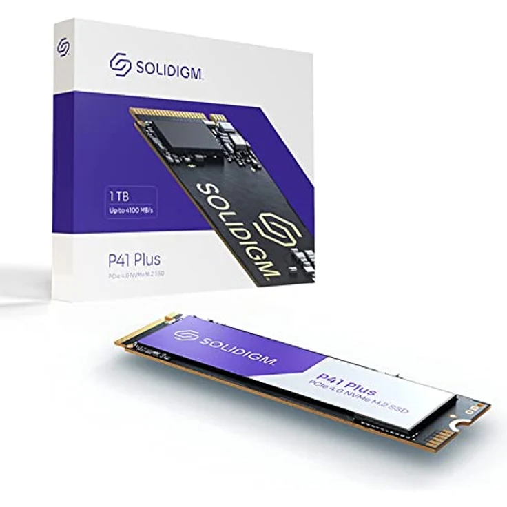 Solidigm P41 Plus 1000GB M.2 SSD - 4125 MB/s Lesen, 2950 MB/s Schreiben, M.2/M-Key (PCIe 4.0 x4) (SSDPFKNU010TZX1) – Bild 2