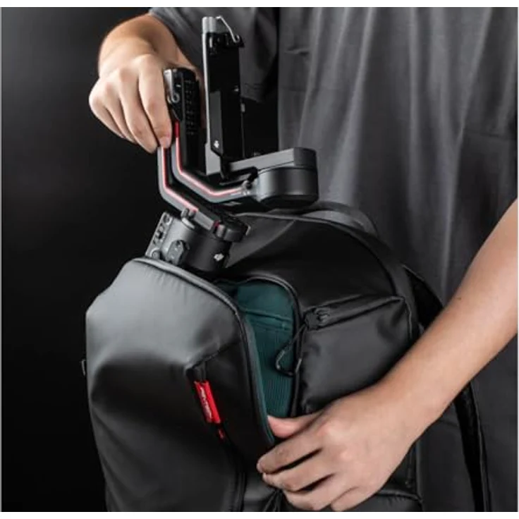 Pgytech OneMo Lite, Fotorucksack 22 l mit verstellbaren Fächern und Batteriefach, Schwarz – Bild 5