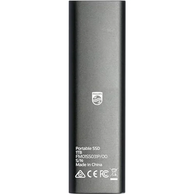 PHILIPS Externe Portable SSD 1 TB - Ultra Slim SATA Ultra Speed USB-C, Lesegeschwindigkeit bis zu 540 MB/s, Aluminium, Anthrazit – Bild 5