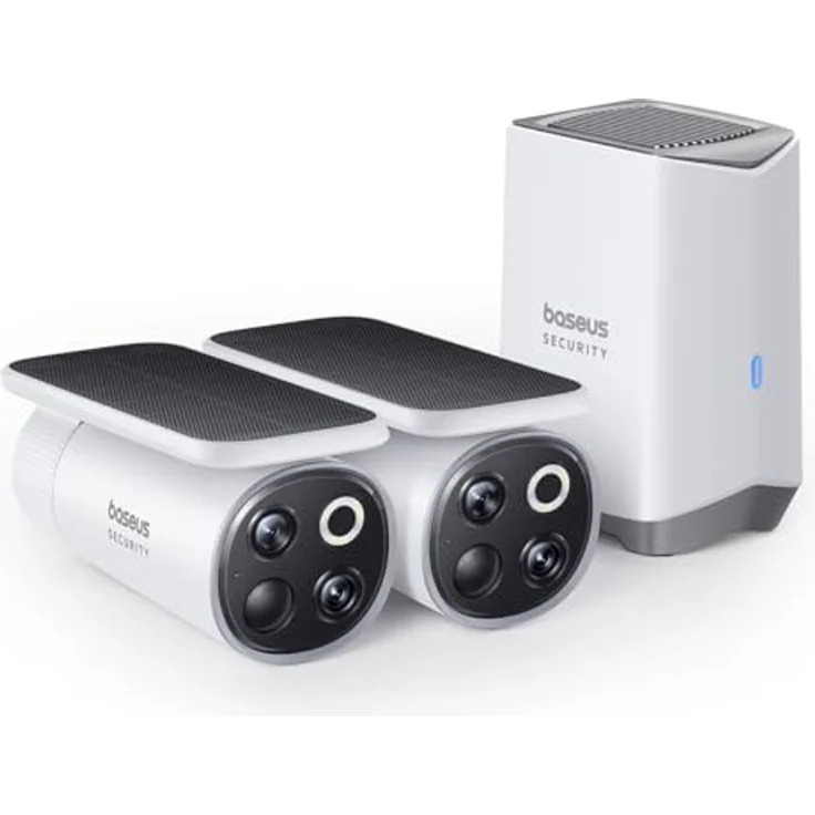 Baseus S1 Pro Videoüberwachungsset, Kabellos, 3K Auflösung, IP67, Solarpanel mit Nachführsystem, HomeStation H1 + 2 Kameras – Bild 3