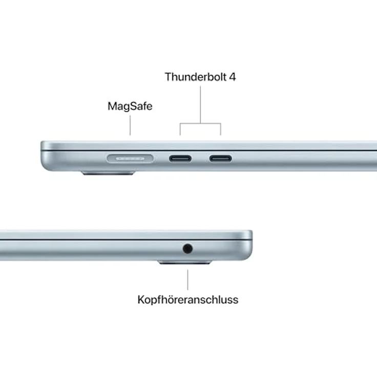 APPLE MacBook Air (2026) 15,3 Zoll, Apple M5, 16 GB RAM, 512 GB SSD, MacOS, Himmelblau – Bild 5
