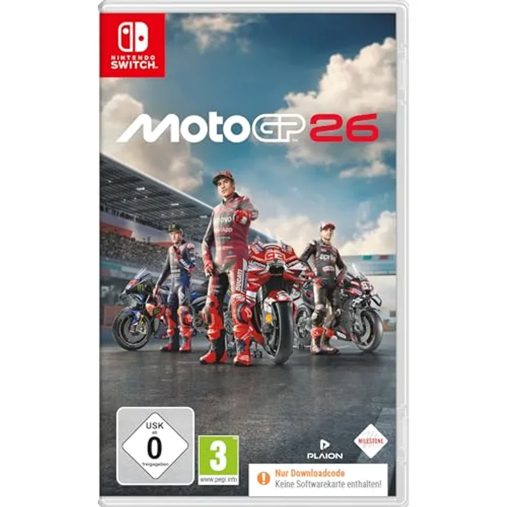 Milestone MotoGP 26 (Code in a Box), Nintendo Switch Spiel mit Arcade- und Pro-Modus, alle offiziellen Fahrer und Teams