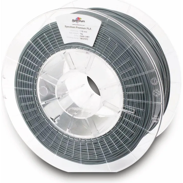 Spectrum Filament (PLA, 1.75 mm, 1000 g, Schwarz), 3D Druckmaterial mit hervorragender Oberflächenqualität und geringer Verarbeitungsschrumpfung, Schwarz