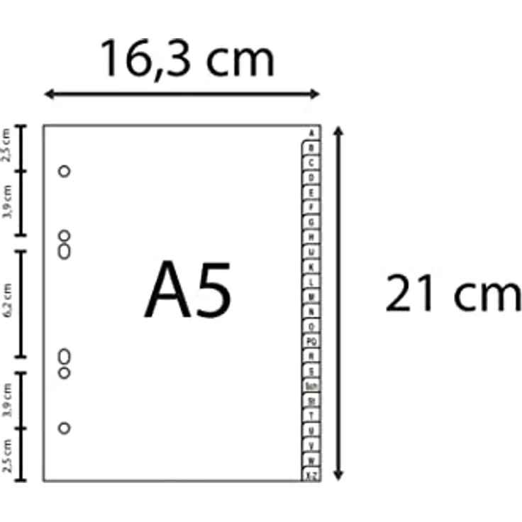 EXACOMPTA Aktenordner Register 1743B A5 PP A-Z grau, Ordnungssystem aus Polypropylen mit A-Z Registerblättern – Bild 2