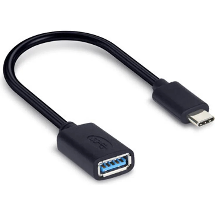 Hamlet XADTC-U2A-MF02 USB Kabel, 0,2 m, USB 3.2 Gen 1 (3.1 Gen 1), USB A zu USB C, max. 5 Gbit/s, Schwarz