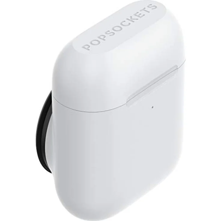 PopSockets PopGrip Kopfhörer-Hülle, kompatibel mit AirPods: austauschbarer Griff und AirPods-Halter für Handys und Tablets, Weiß – Bild 1