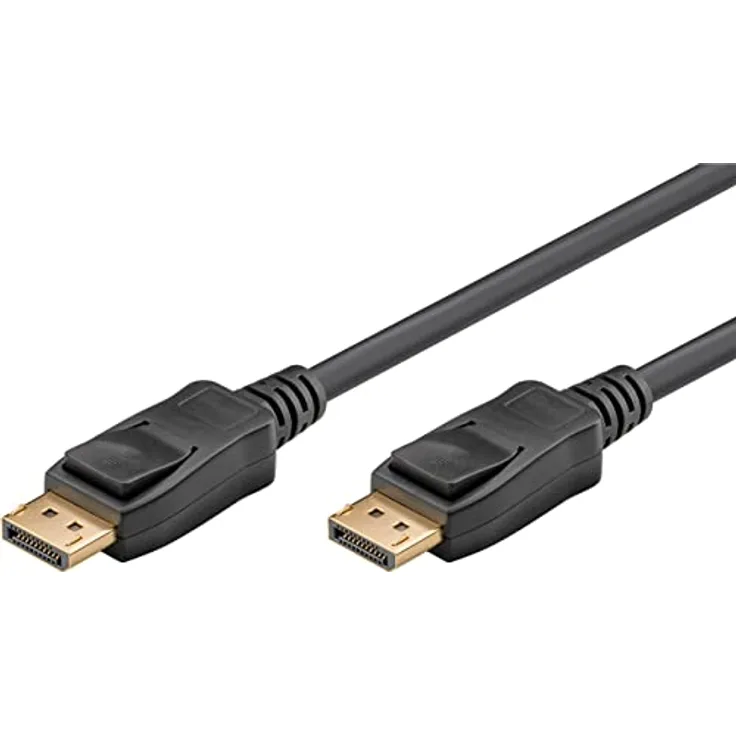 goobay DisplayPort Kabel 2.x, Ultrahohe 8K-Auflösung, 54Gbit/s, 2m, Kupfer, für Gaming & Home Entertainment, UHBR10, 74756