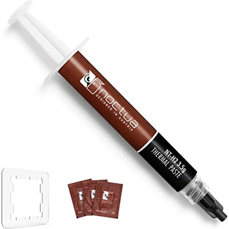Noctua NT-H2 3,5g AM5 Edition, Hochleistungs-Wärmeleitpaste mit Dichtblende für AMD AM5 CPUs und 3 Reinigungstüchern (3,5g) – Bild 1