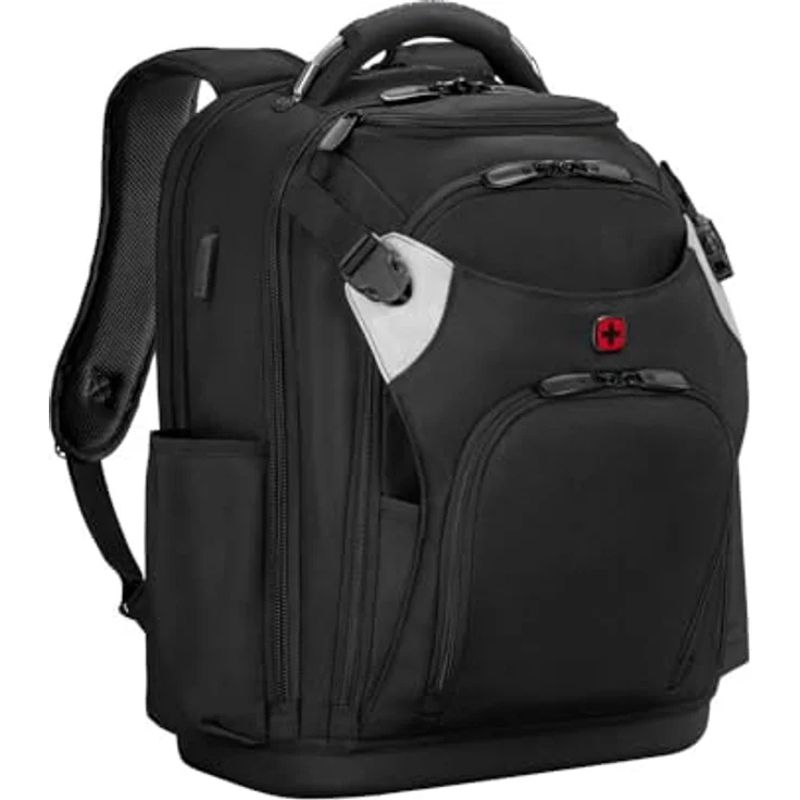 Wenger Tool Backpack Pro, Notebook Rucksack für bis zu 43,2 cm (17 Zoll), Schwarz mit USB-Anschluss und herausnehmbarer Werkzeugtrage – Bild 1