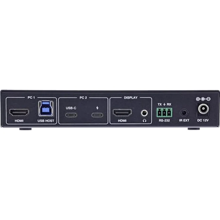 InLine KVM Switch 2-fach, HDMI & USB-C, 4K60Hz, Umschalter mit Ladefunktion, Schwarz – Bild 5
