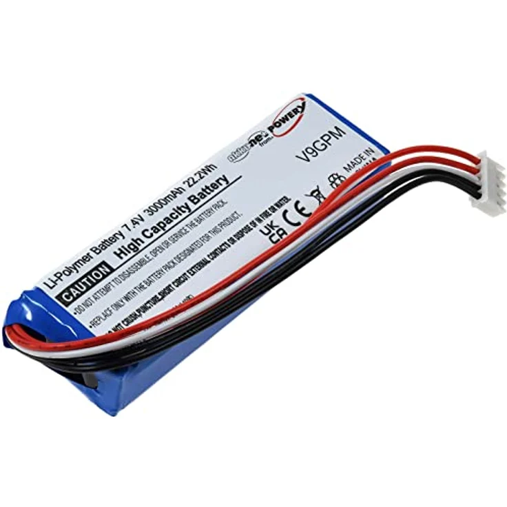 akku-net Akku für Harman/Kardon Go + Play/Go + Play Mini, Typ GSP1029102 01, Li-Polymer 7,4V, 3000mAh, blau, hohe Sicherheitsstandards und lange Betriebszeit – Bild 1