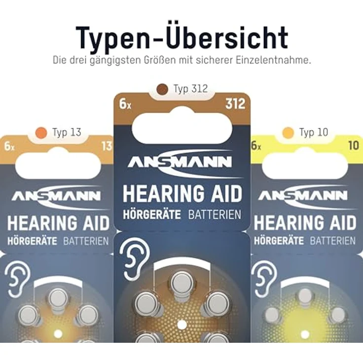 ANSMANN Typ 312 Hörgerätebatterien Braun 120 Stück - P312 ZL3 PR41 – Bild 6