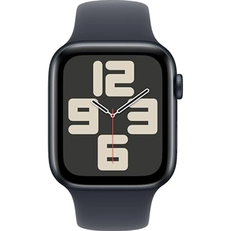 Apple Watch SE (2. Generation) GPS 44 mm Smartwatch mit Aluminiumgehäuse in Mitternacht und Sportarmband in Mitternacht (S/M) - Fitness- und Schlaftracker, Unfallerkennung, Herzfrequenzmesser – Bild 2
