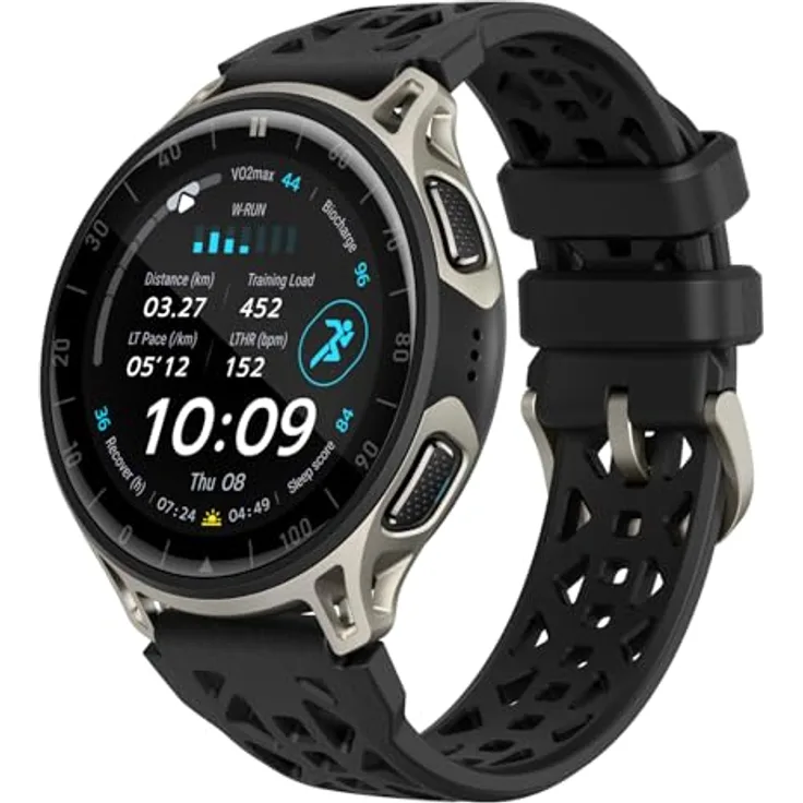 Amazfit Cheetah 2 Pro, Smartwatch für Marathonläufer mit 31 Stunden GPS-Nutzung, schwarz
