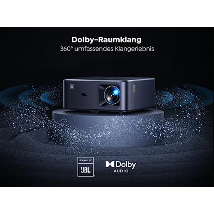 Yaber 2Ks 4K Heimkino mit TV-Dongle, NFC, Dolby Audio, Sound von JBL, Autofokus, 6D Auto Trapezkorrektur WiFi6 Bluetooth Beamer, YABER 800 ANSI 1080P Full HD Beamer Video Projektor mit Netflix 7000+ Apps – Bild 3