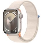 Apple Watch Series 9 GPS, 41 mm Aluminiumgehäuse Polarstern, Sport Loop Polarstern