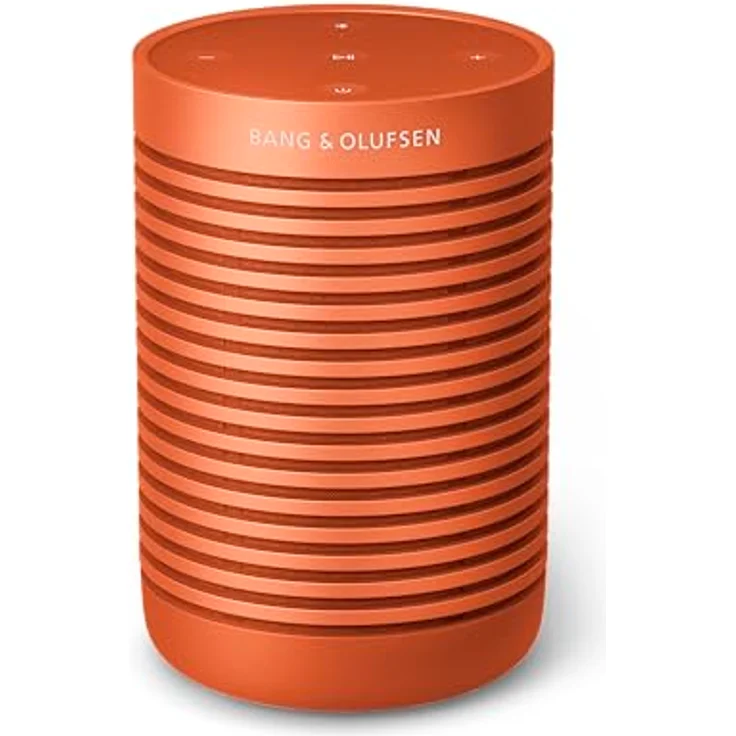 Bang & Olufsen Beosound Explore, tragbarer Bluetooth-Lautsprecher mit 27 Stunden Akkulaufzeit, wasserdicht, 360°-Sound, Bonfire Orange – Bild 1