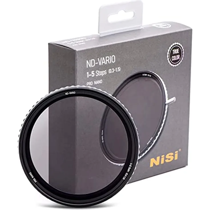 NiSi 52mm True Color 1-5 Blenden ND-Vario Variable ND VND Filter (ND2-ND32)