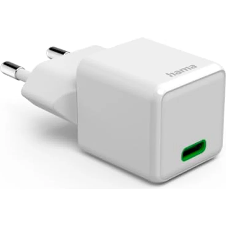 Hama Schnellladegerät (USB-C, Power Delivery, Quick Charge, 25 W, Super-Mini-Format 2,9 x 2,75 x 2,75 cm) Weiß – Bild 2