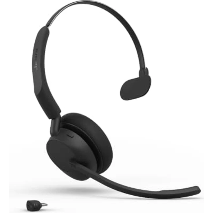 Jabra Evolve3 45 Mono, LINK 390c, UC On Ear Headset Kabellos, Bluetooth®, mit drei Mikrofonen, schwarz – Bild 1