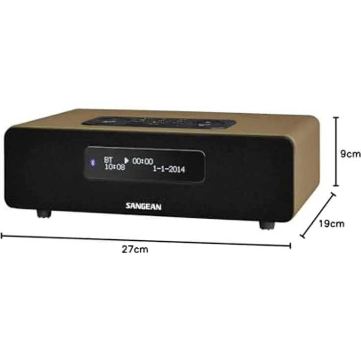 Sangean DDR-36 DAB+ Digitalradio (DAB+-UKW-Tuner, Bluetooth, Weckfunktion, Sleep-Timer, AUX-In) inkl. Fernbedienung braun – Bild 7