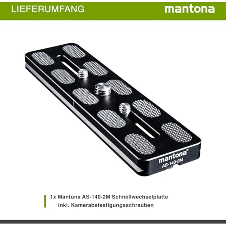 Mantona Schnellwechselplatte Arca Swiss, 140 mm schwarz – Bild 5