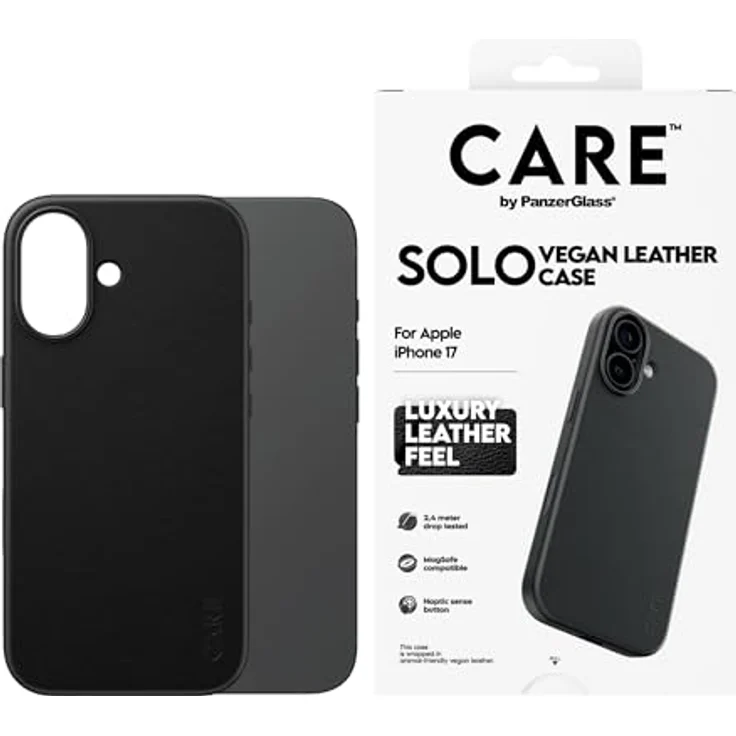 CARE BY PANZERGLASS Solo Case Black für iPhone 17, fallsicher und MagSafe-kompatibel, 2,4 Meter Fallhöhe getestet – Bild 2