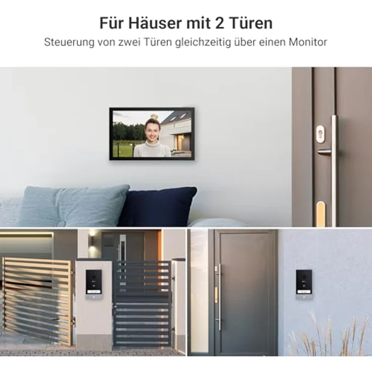 EZVIZ HP7 2 Entry Kit, Video-Türsprechanlage mit 7" Touchscreen, 2K und 2 Klingeltastern, kabelgebunden – Bild 2