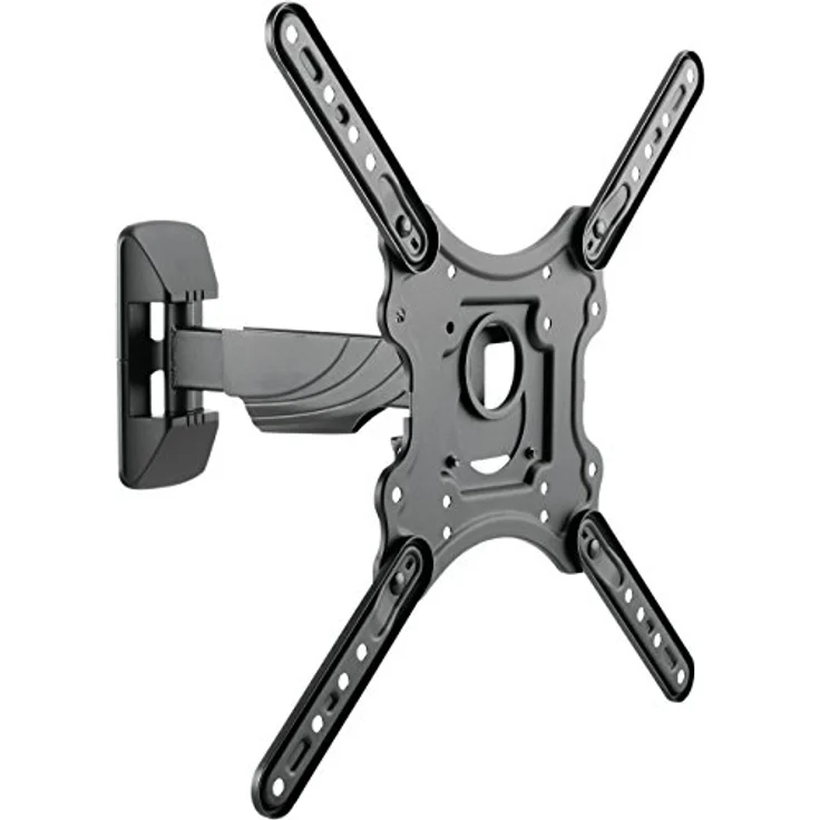 SCHWAIGER 9406 TV-Wandhalterung 23-75 Zoll neigbar, schwenkbar max. 35kg max. VESA-Norm 400x400 schwarz inkl. Montagezubehör – Bild 1