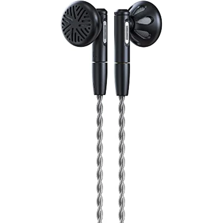 FiiO FF5 Earbuds Ohrhörer, dynamischer Treiber, Acoustic Resistance Pipe Design, Schwarz