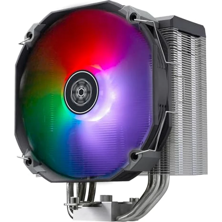 Silverstone SST-ARV140-ARGB CPU Cooler mit 6x4 Heatpipes, 140 mm, für Intel und AMD, Schwarz – Bild 1