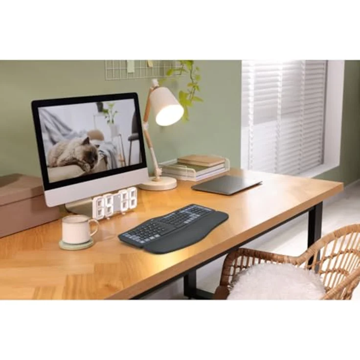 Hama WK-900 Ergo Multi-Device-Tastatur kabellos schwarz, ergonomisch geformt, dimmbare Hintergrundbeleuchtung, gepolsterte Handballenauflage – Bild 21