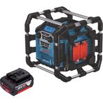Bosch Professional GPB 18V-5 C, Akku Radio mit Bluetooth und 1x 5,0 Ah Akku - Schwarz