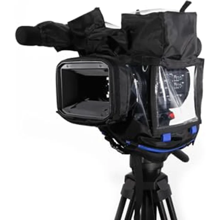 camRade rainCover Handheld, Universelle Regenhülle für größere Handvideokameras, blau – Bild 3