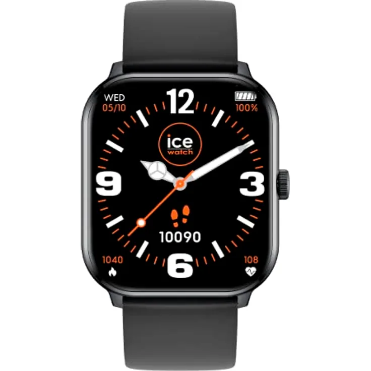 Ice-Watch - ICE smart Black - Schwarze Smartwatch für Herren/Unisex mit Silikonarmband - 021409 (1,85")
