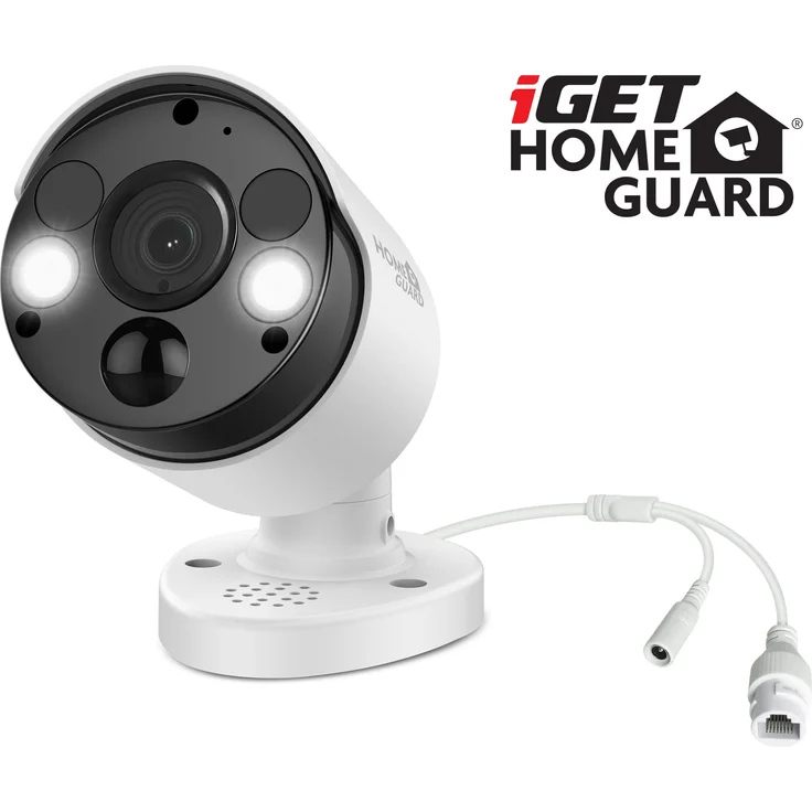 iGet HOMEGUARD Bullet IP security camera, Indoor & outdoor, 3840 x 2160 Pixels, Decke/Wand, Netzwerkkamera, Weiß