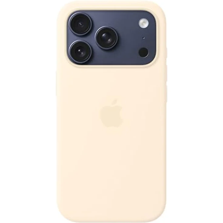 Apple iPhone 17 Pro Silikon Case mit MagSafe, sinnvolles Design aus recyceltem Material, Farbe Vanille – Bild 3