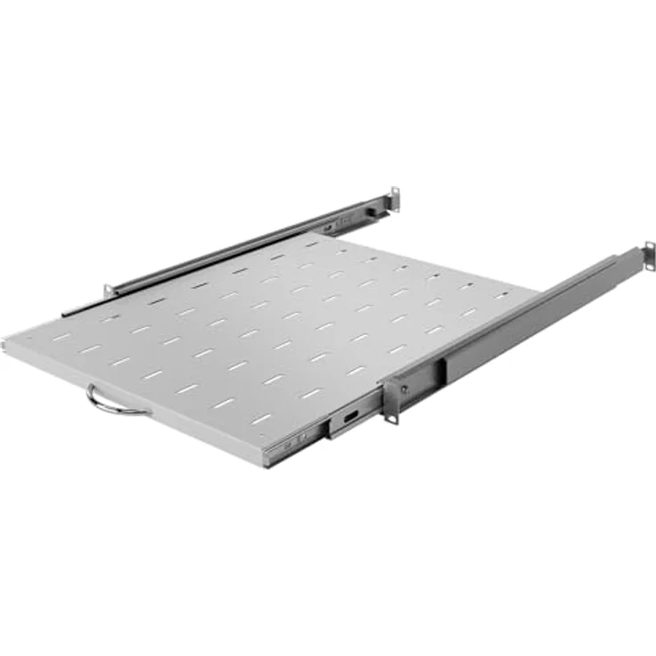 STALFLEX Server Netzwerkschrank 19 Zoll 1U 550mm, Hochbelastbarer Stahl, Ausziehbares Belüftetes Rackmontage Kragarmtablett, 19 Zoll Fachboden – Bild 1