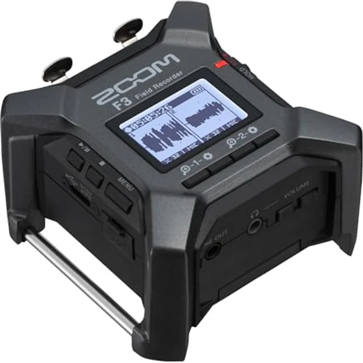 Zoom Audio F3 Multitrack Field Recorder, 32bit/192kHz Aufnahmequalität, 2 XLR-Eingänge, Bluetooth-konnektiv, robustes Gehäuse – Bild 2