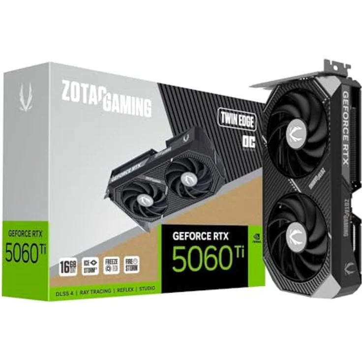 Zotac RTX 5060 Ti Twin Edge OC, 16 GB GDDR7 Grafikkarte mit Dual-Lüfter, Unterstützung für VR und 7680 x 4320 Pixel – Bild 2