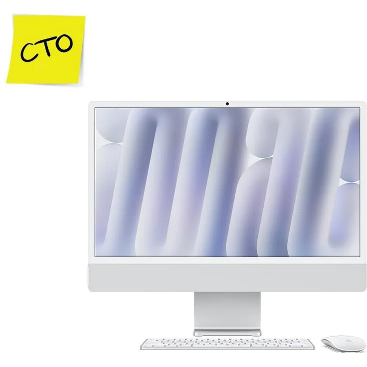 Apple iMac 24" CTO, Silber, M4 Chip, 16 GB RAM, 256 GB SSD, 4,5K Retina Display, Gigabit Ethernet, WiFi 6E