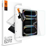 Spigen Glas.tR EZ Fit Schutzglas kompatibel mit iPad Pro 13 Zoll M4 (2024), Installationsschablone, Kristallklar, 9H Folie