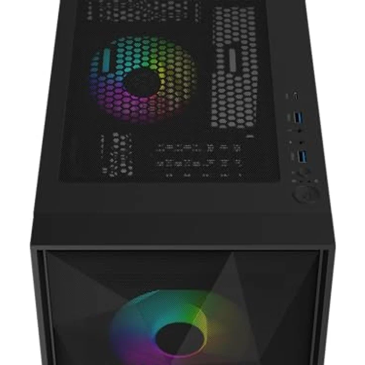 Natec ATX NPC-2172 Halb-Tower-Gehäuse, Schwarz, ATX Semitower Gehäuse, Maße: 21,7 x 46,6 x 42 cm – Bild 10