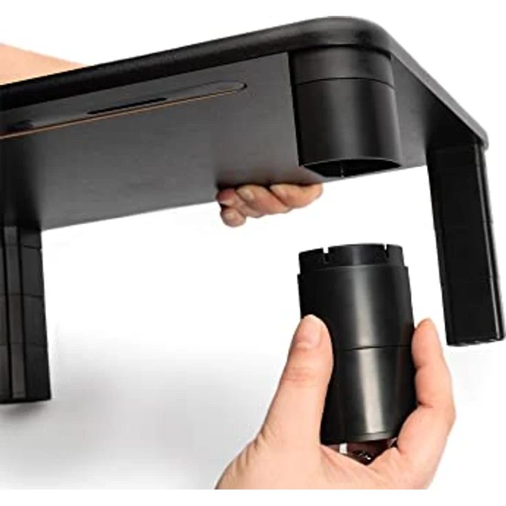DIGITUS Ergonomische Monitor-Erhöhung - 3 Höhen Bildschirm-Ständer - Traglast 10 kg - Tablet- & Smartphone-Ständer – Bild 7