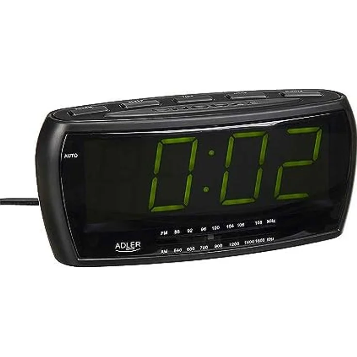 Radiowecker Uhrenradio Uhr Wecker AM-FM Radio Helligkeitsregler mit extra großem Display – Bild 8