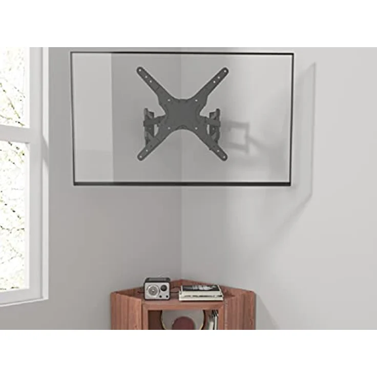 Equip 650328 Neig-/schwenkbare Eck-TV-Wandmontagehalterung/23 bis 55 Zoll/Wandhalterung/6Gelenke neigbar/schwarz – Bild 5