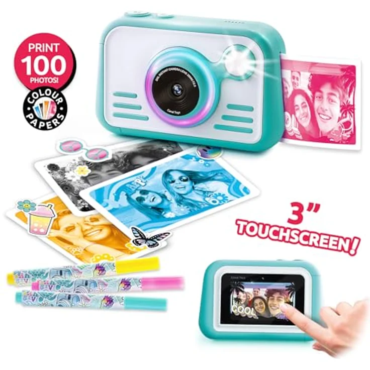 Canal Toys Photo Creator Instant Print Kamera 2.0, Digitalkamera mit Touchscreen, Flash, Ringlicht & Sofortdruck (Ohne Tinte) – Ideal für Fotos & Videos – Bild 3