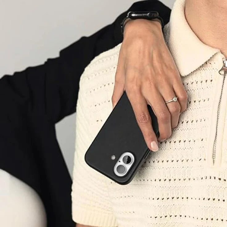 Vonmählen Like Leather Case Cover für Apple iPhone 16 Plus, Schwarz, Handytasche, versandkostenfrei – Bild 3