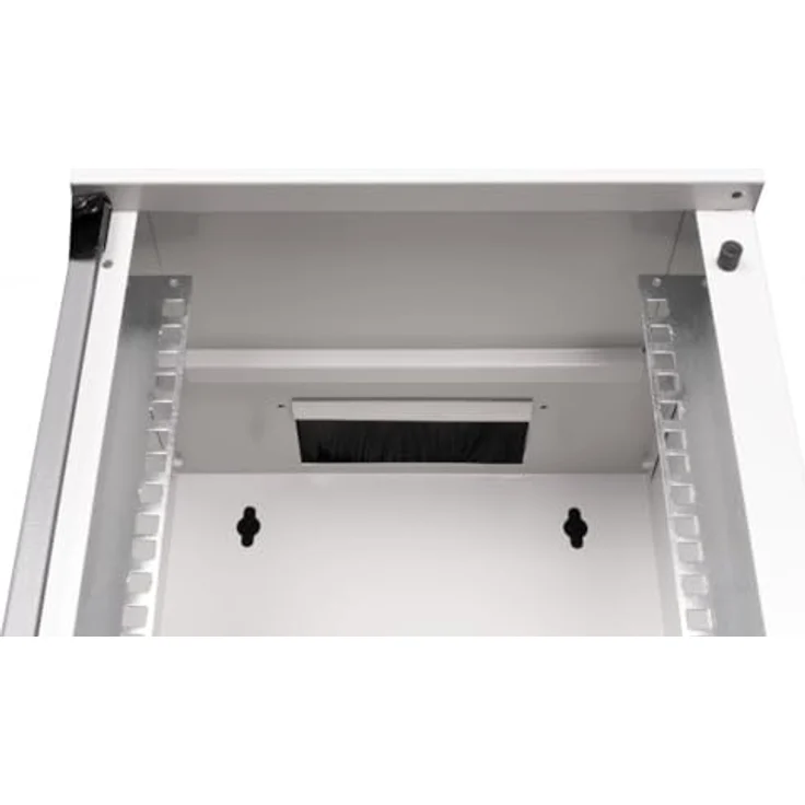 Equip Wandgehäuse 10" 09U 300x300mm grau, Netzwerkschrank mit gehärteter Glasfronttür – Bild 5